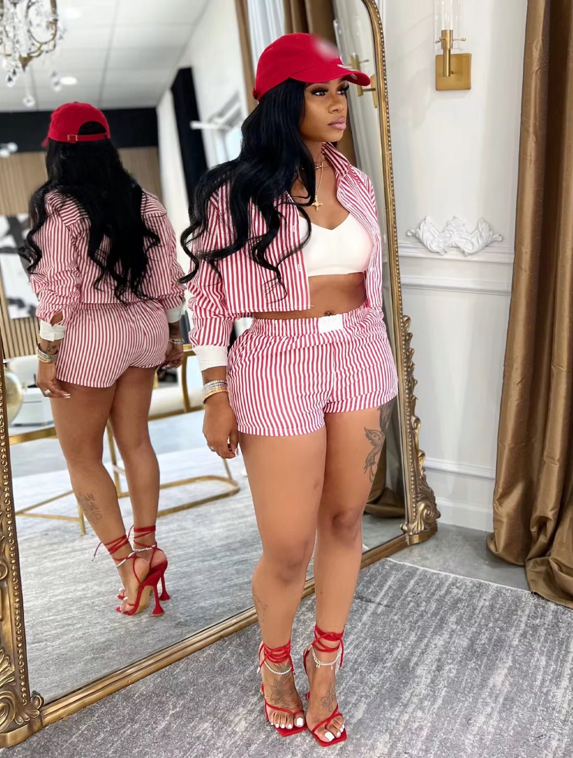 Red 2 Piece Take Me Out Set