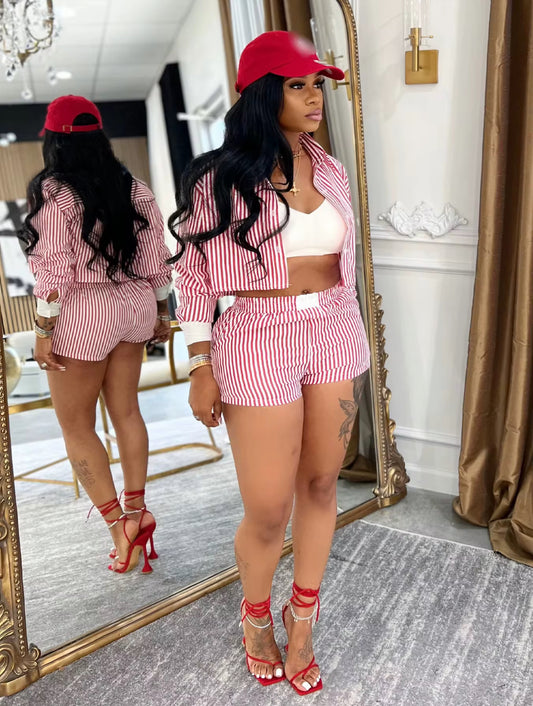 Red 2 Piece Take Me Out Set