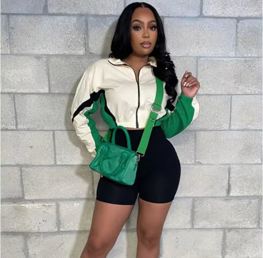 Green Long Sleeve 2 Piece Set