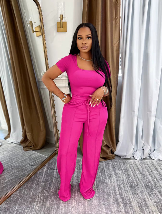 Hot Pink 2 Piece Set
