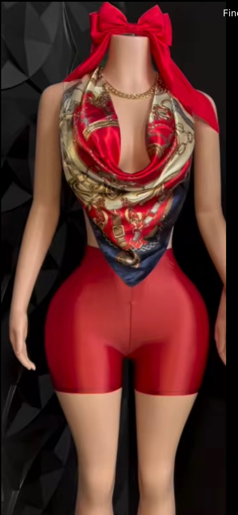 Red Scarf 2 Piece