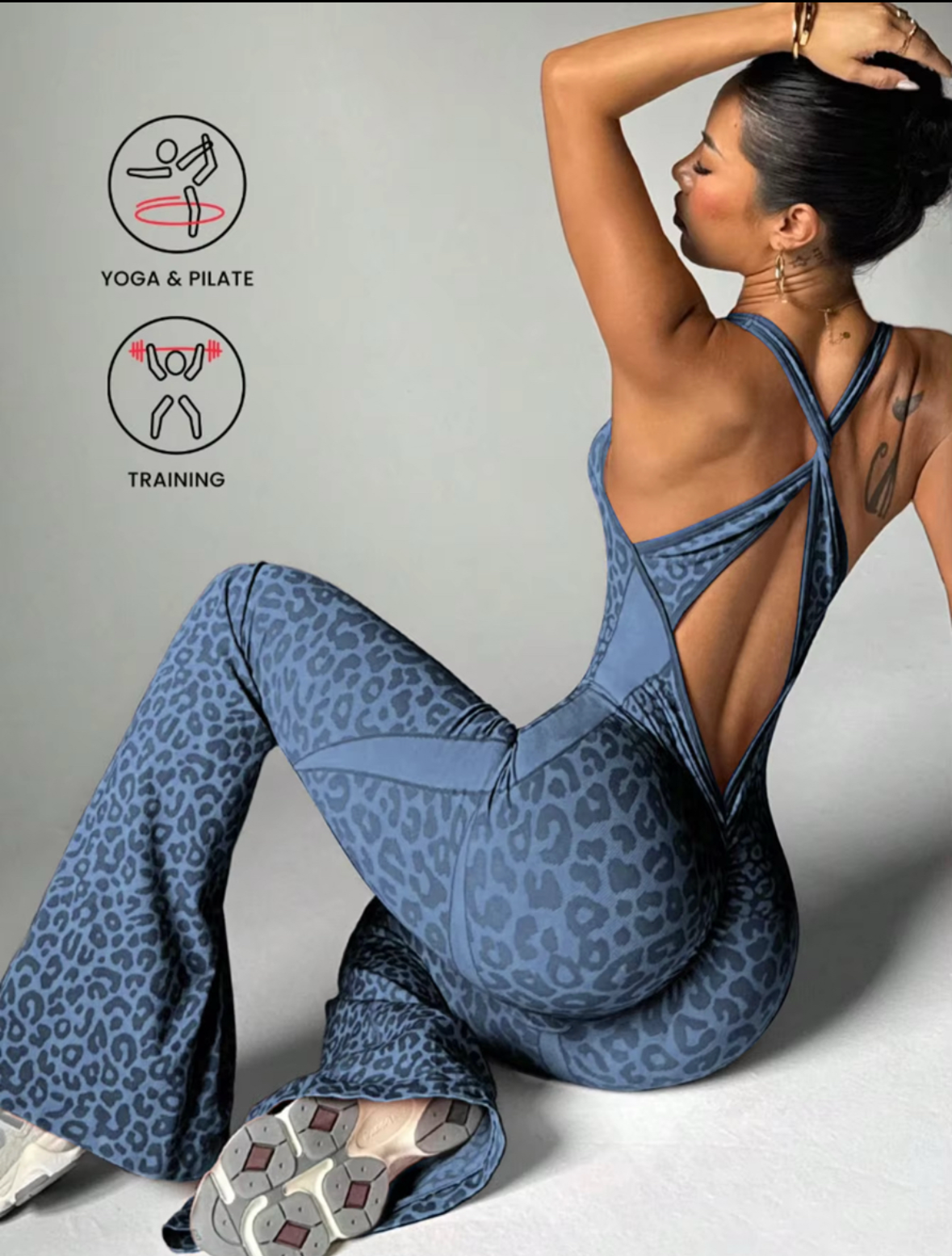 Blue Activewear Romper