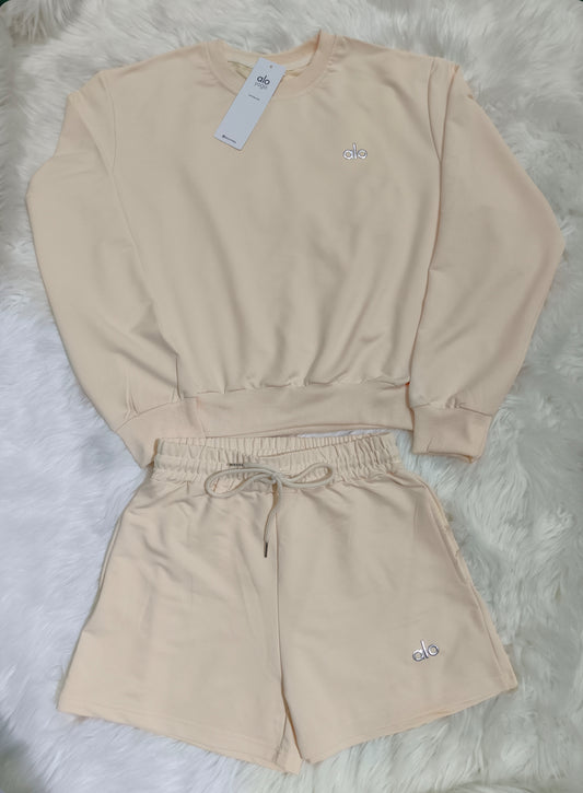 Peach Alo Long Sleeve Short Set