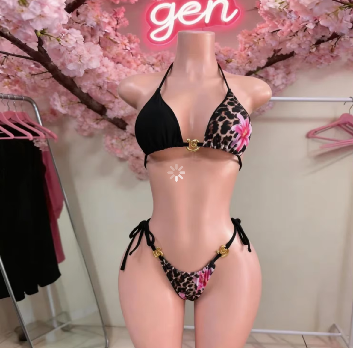 Cheetah Flower Swimsuit