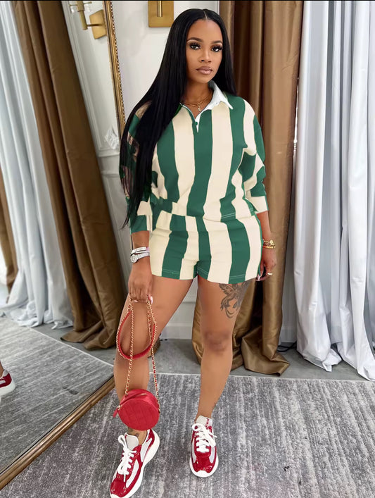 Green Long Sleeve 2 Piece