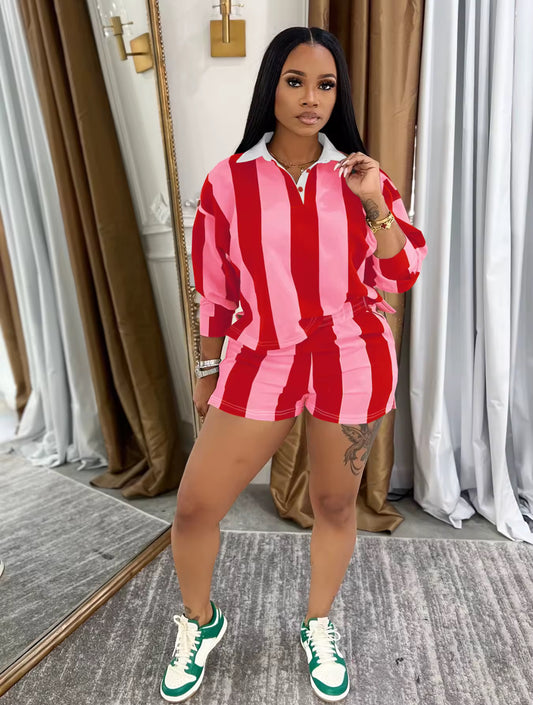Red Long Sleeve 2 Piece