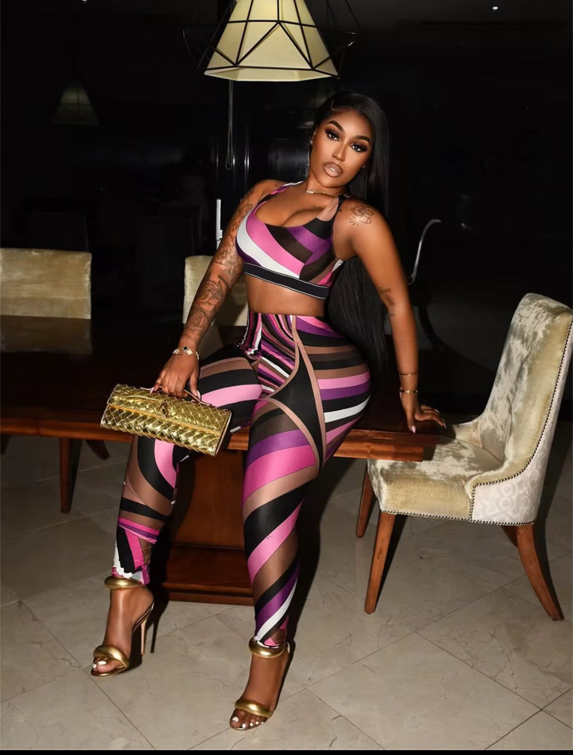 2 Piece Pink Night Out Set