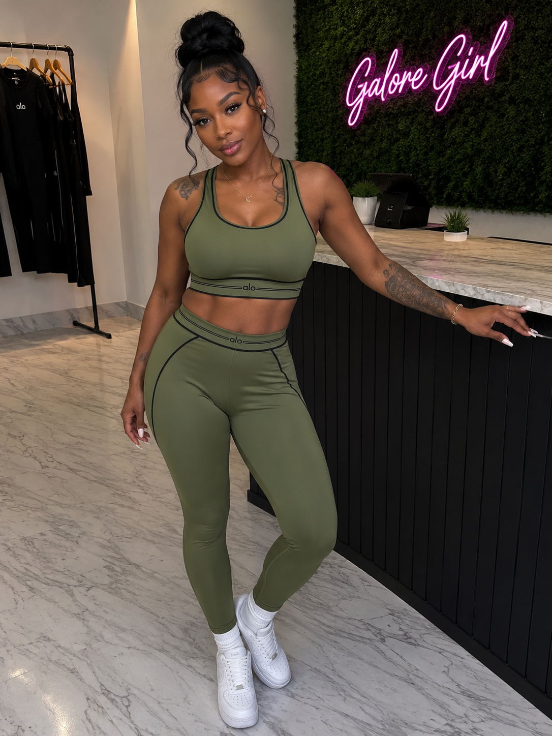 Alo Olive Green Set